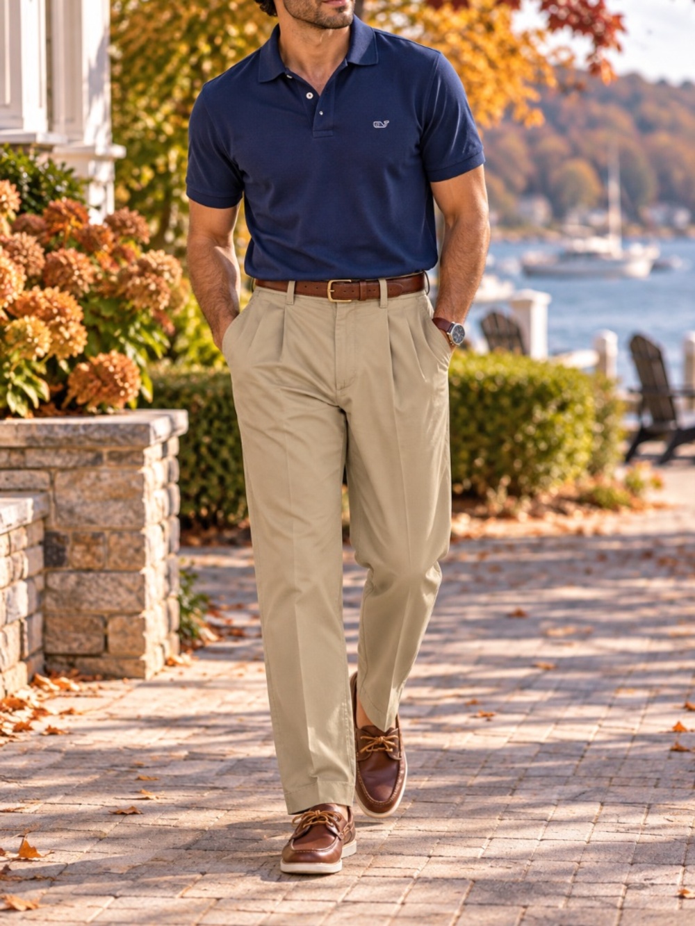 Haggar Casuals Men's 34x30 Khaki Pleated Pants 100% Cotton Made in USA